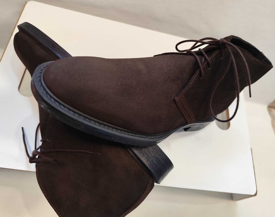 Ghete lace up chukka 43 39 40 Old Signature NOI piele naturala suede
