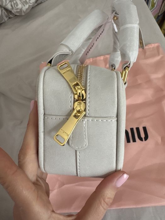 Geanta MIU MIU piele alb ivory