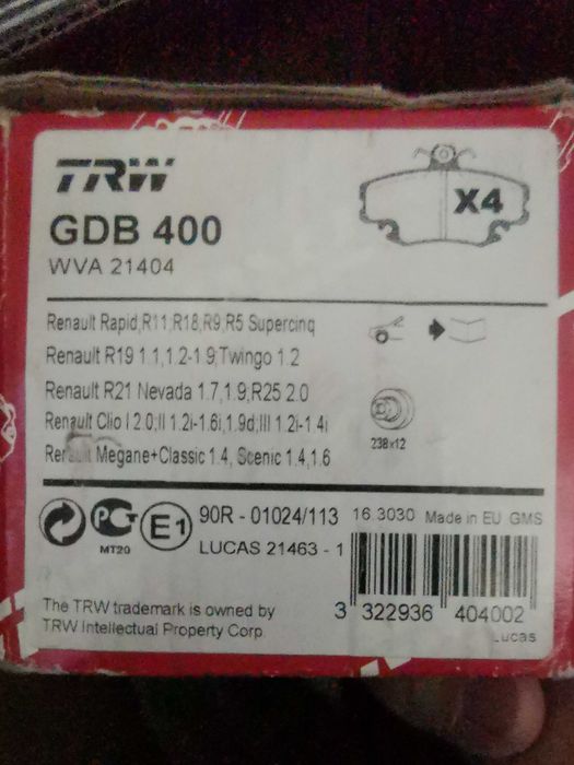 vand SET PLACUTE FRANA Dacia Logan 1 - NOU