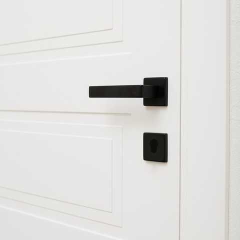Черна дръжка за интериорна врата / Дръжки за врати - черен мат