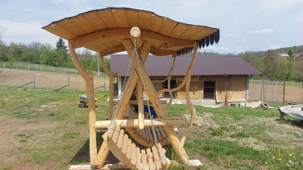 Balansoar rustic lemn masiv Priboieni Arges