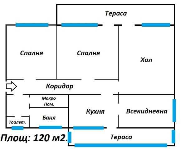 Продава се Четиристаен апартамент в Търговище, Вароша - 120 кв.м за 808 €/кв.м - Снимка #8