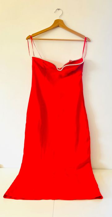 Официална червена рокля MANGO