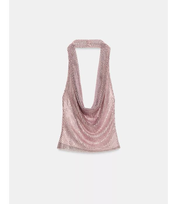 Официален топ на Зара с камъчета