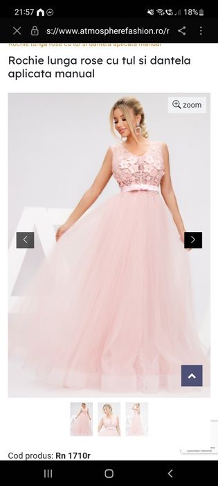 Rochie lunga rose