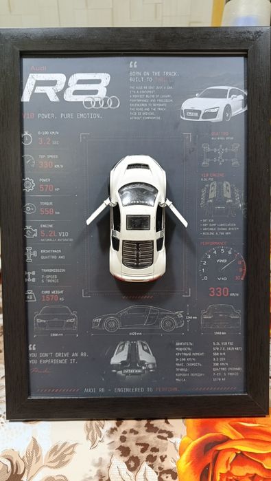 Audi R8 — эксклюзивная интерьерная композиция ручной работы | 3D-дизай