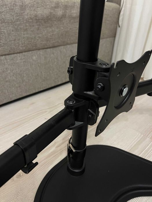 Stand 3 monitoare de birou, Multibrackets, 15"-27", max. 8kg, negru