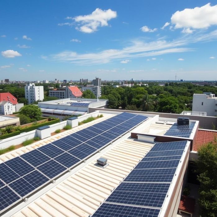 Установка 20 кВт сетевой солнечный электростанции под ключ.