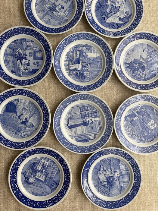 Farfurii de colectie, portelan, Suedia 10 buc