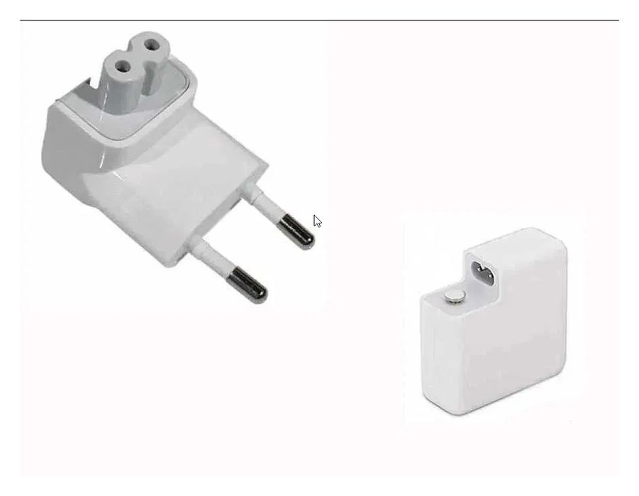 вилка адаптер на Macbook и блок питания зарядка для макбука