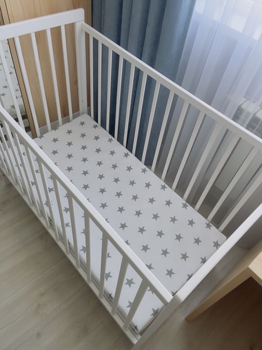 Кровать детская белое дерево