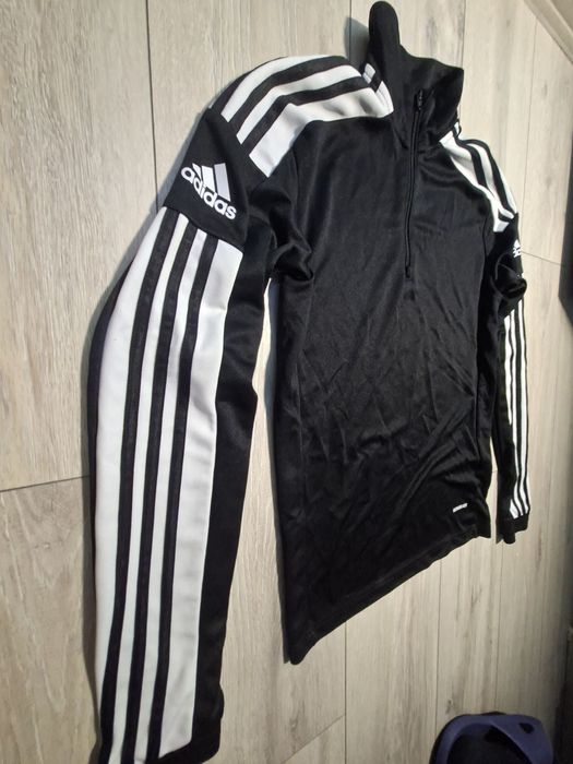 Adidas 3 stripes half zip slim