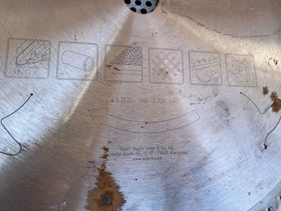 Disc taiere metal, panza circular Wurth