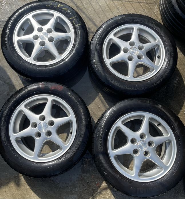 Jante aliaj R14 5x100 cu anvelope de vra 185 60 R14
