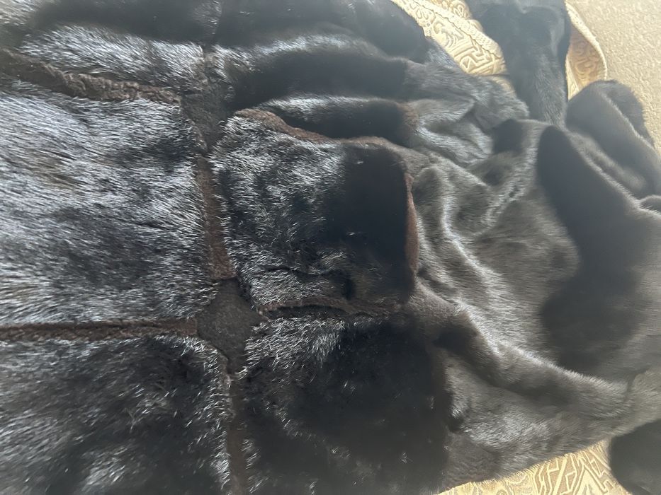 Длинная норковая шуба