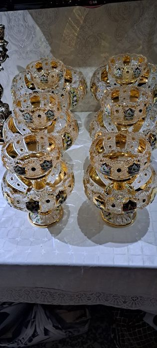 Чехословакия оргинал богема хрусталь 11штук