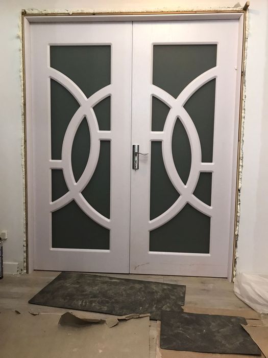 Uși duble de interior de 120,140,160,180 pe stoc cu montaj sau fara