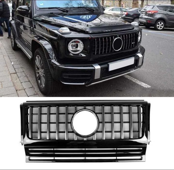 Хром/черна решетка тип GTR дизайн W464 за Mercedes G класа W463