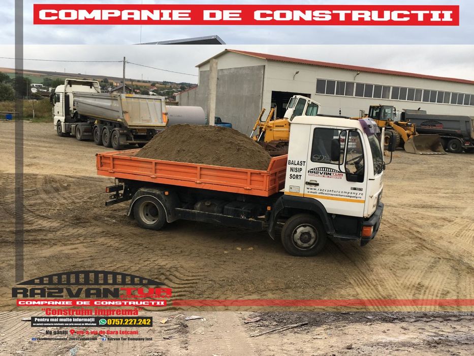 Nisip 0-4 0-3, balast, balastru, sorturi spalate