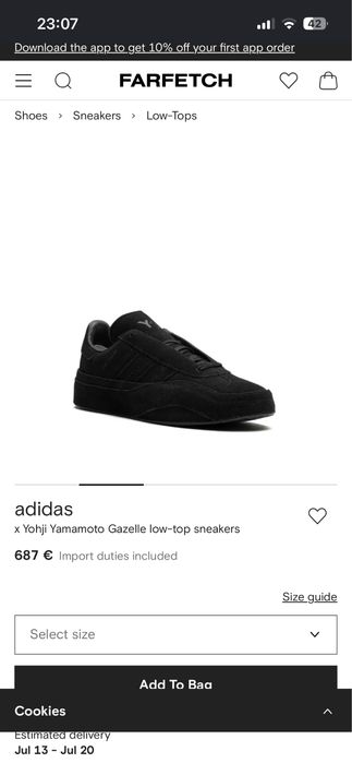 Adidas Y-3 x Yohji Yamamoto Gazelle