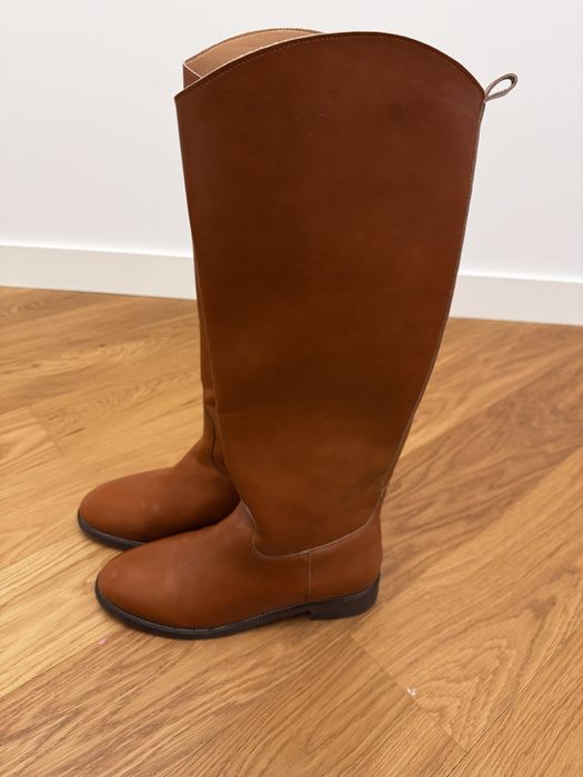 Сапоги с мехом рыжено цвета