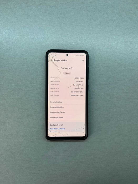 Samsung Galaxy A51 -126Gb 4Gb ram -android 13 -sticla sparta !