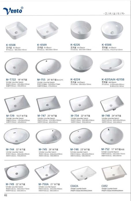 VENTO Накладной раковина - умывальник для ванной керамическая