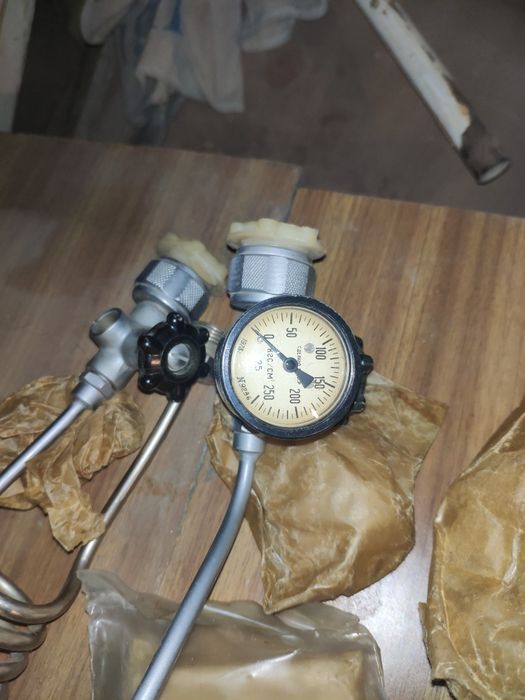 Водолазное оборудование, манометры, пневмокраны, трубки рукава давлени