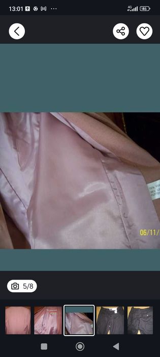 Sacou in cu cămașă măr L