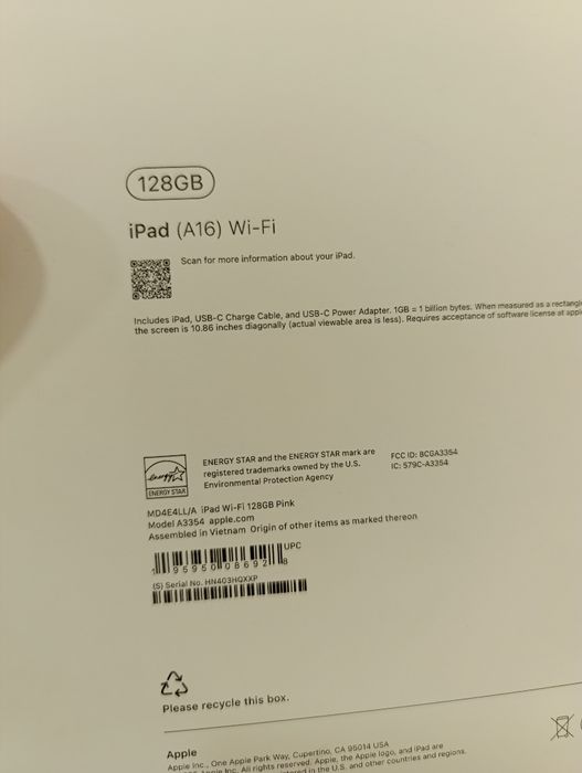 Apple IPAD A16 128gb