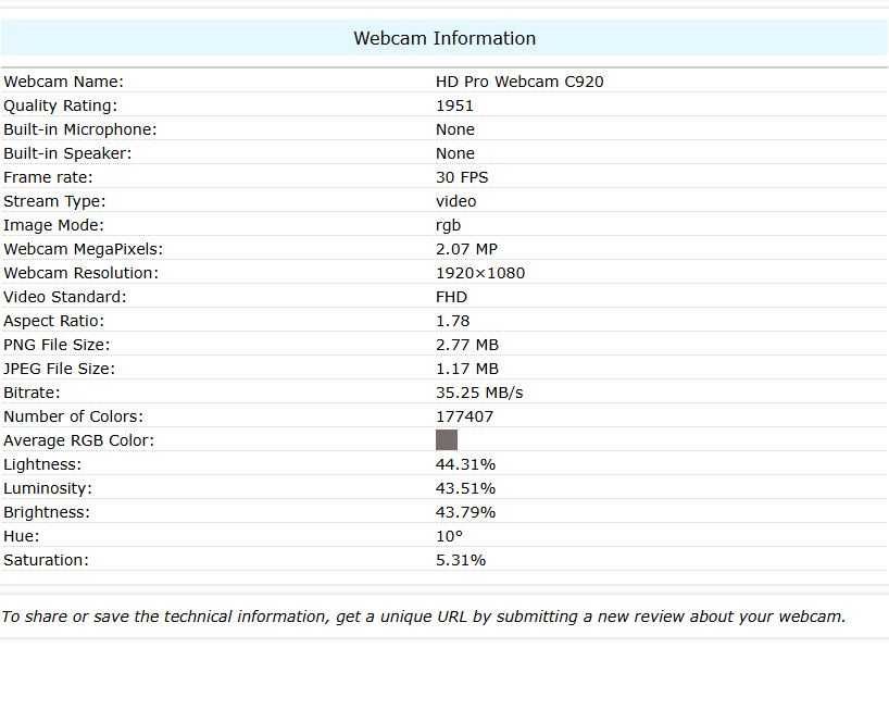 Camera Web Logitech C920 HD Pro - Full HD 1080p, Autofocus, Microfon Stereo, M/N V-U0028