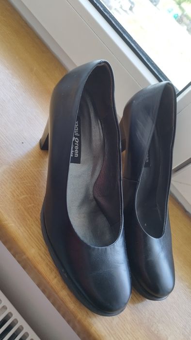 Vând pantofi piele negri Paul Green 39