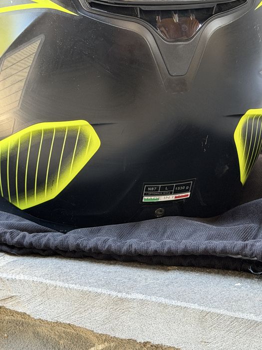 Casca moto Nolan N87 marimea L, pinlock, ochelari soare (2 viziere, neagra + transparenta)