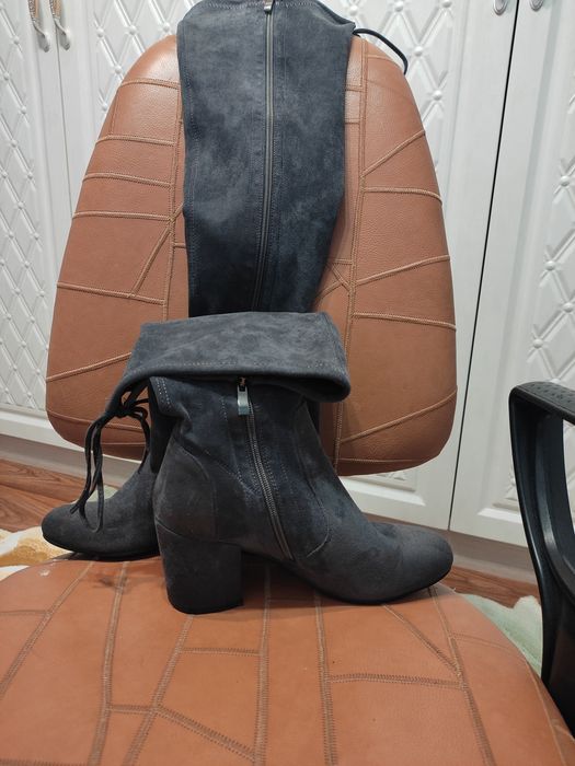 Продам замшевые ботфорты