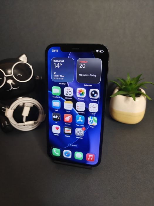 iPhone 12, 128GB Black • Perfect Funcțional! • Condiție Foarte Bună!