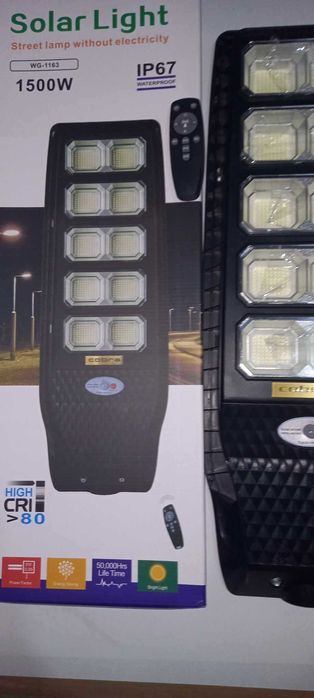 МОЩНА улична соларна лампа Cobra  Кобра 600W, 900W, 1200W, 1500W