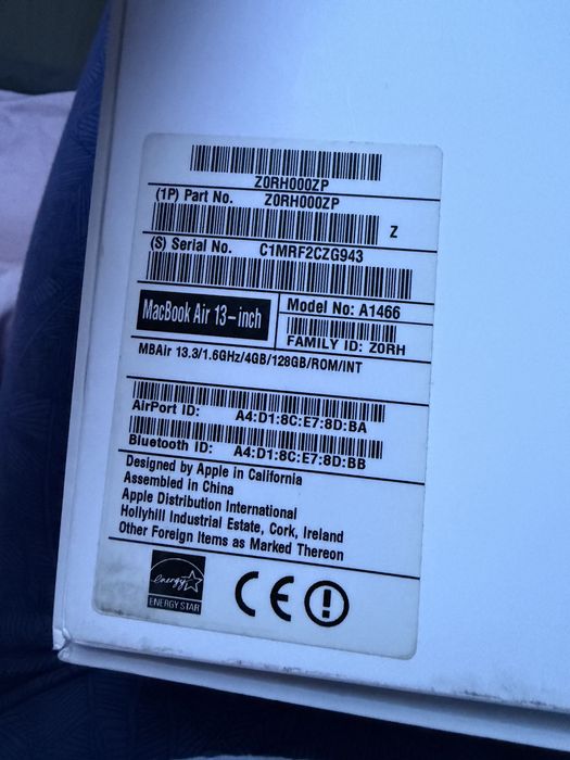 Macbook air 2013