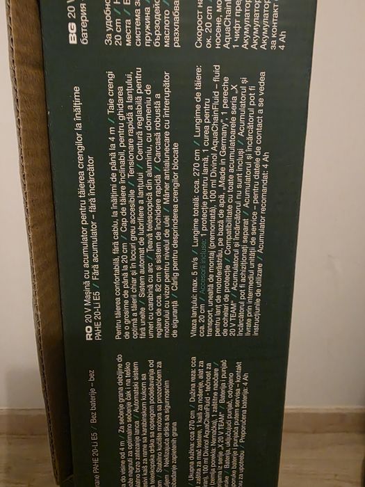 Minidrujba telescopica Parkside 20v sigilata