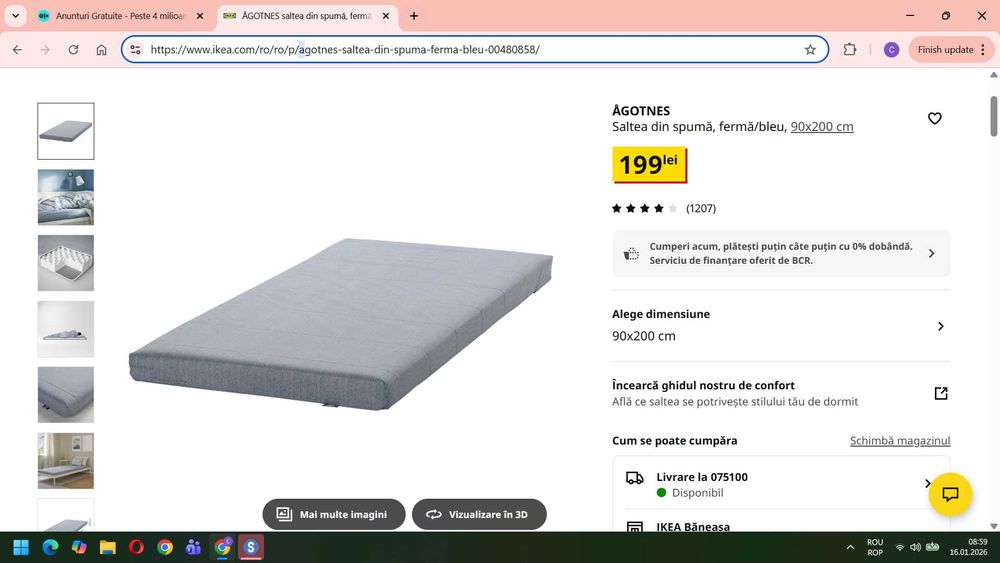 5 Saltele Agotines ikeea din spuma 90/200 cm