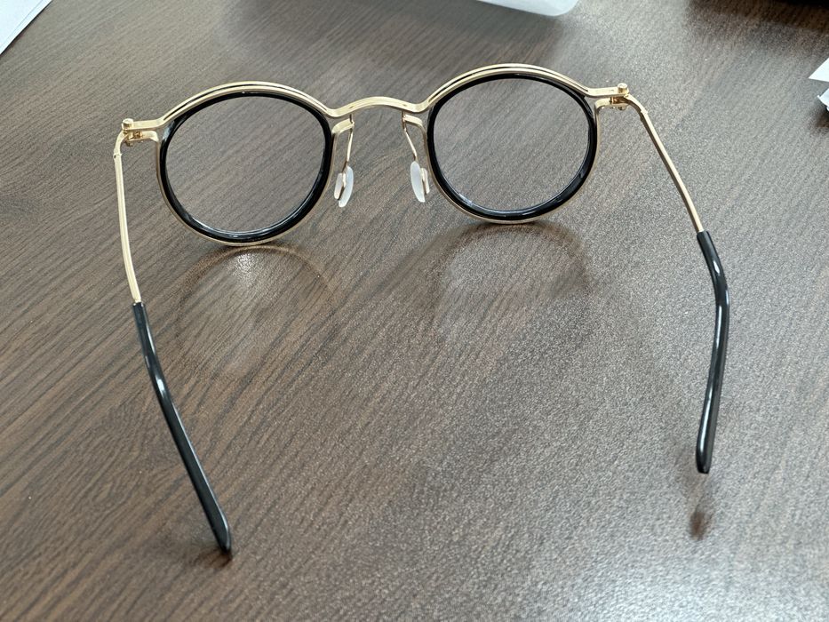 Rama ocelari retro ,unisex auriu/negru