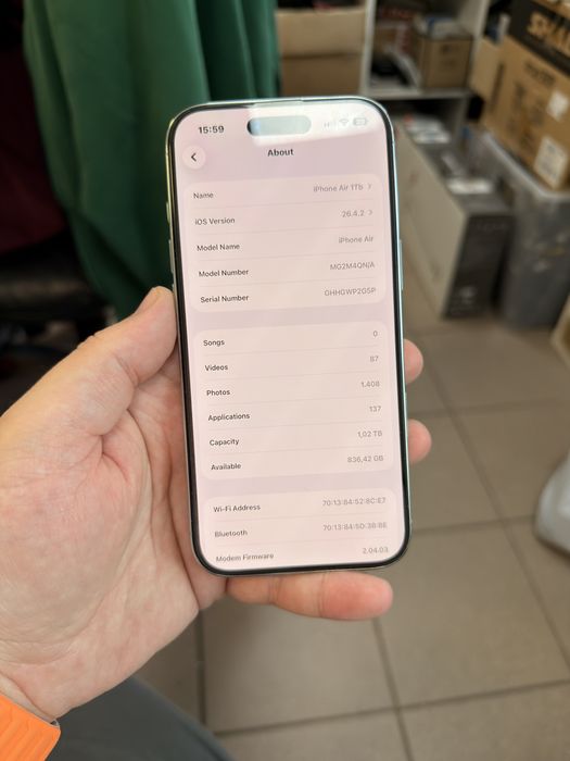 Iphone air 1Tb alb