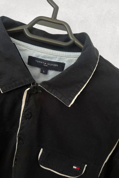 Tricou polo negru Tommy Hilfiger S