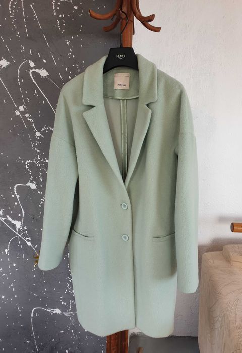 Pinko Diane Furstenberg Marina Rinaldi палто вълна кожа XS S M L XL