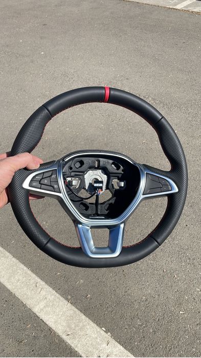 Volan 3 spite piele perforata  sport inel logan 3 sandero 3 Jogger