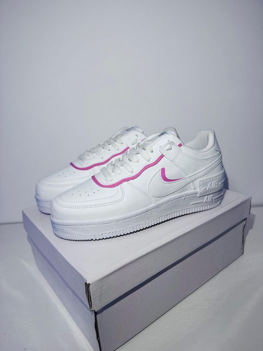 Nike AF1 alb cu roz