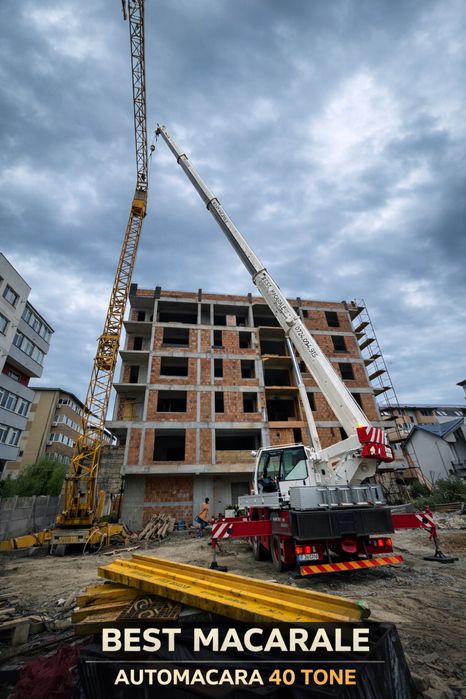 Automacara 40t București Ploiești 300lei/oră Șantiere Mari