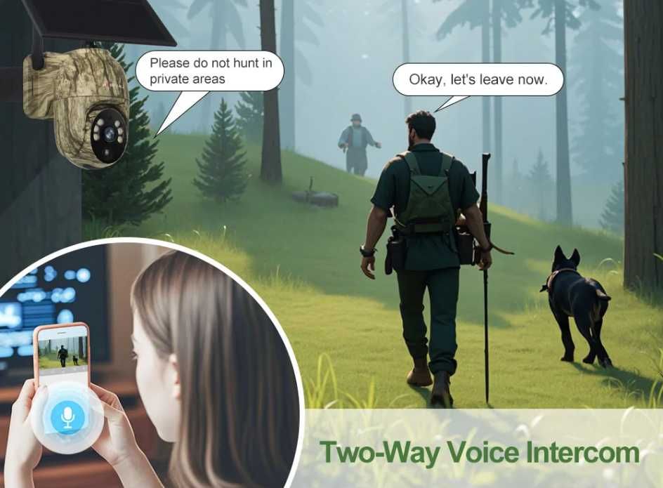 Соларна камуфлажна WiFi камера 4MP