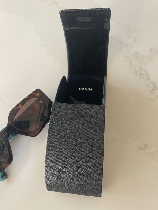 PRADA Temple tortoiseshell-effect sunglasses