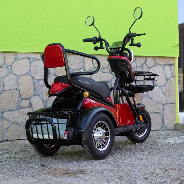 Двуместна електрическа триколка Pudding 1800W-48V-20Ah RED