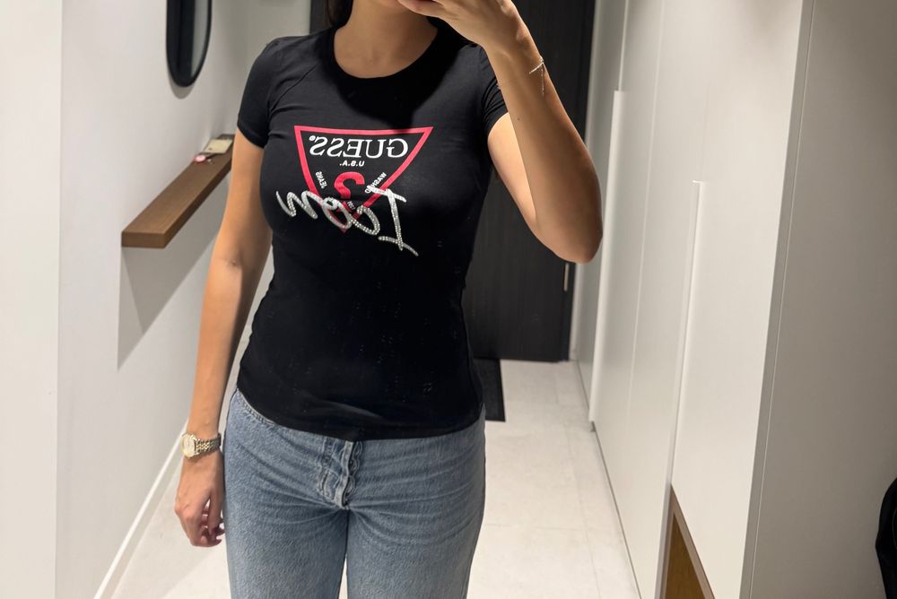 Тениски Guess черна и бяла